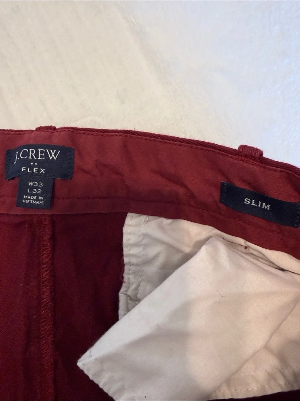 J. Crew Flex Slim Fit Chino Pants SZ 33